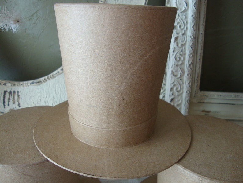 Paper mache top Hats small Christmas Caroler Hat body doll Etsy