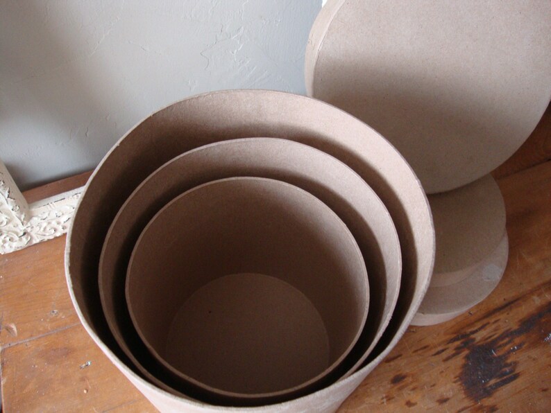 Paper mache boxes Large round gift boxes party favor boxes Etsy