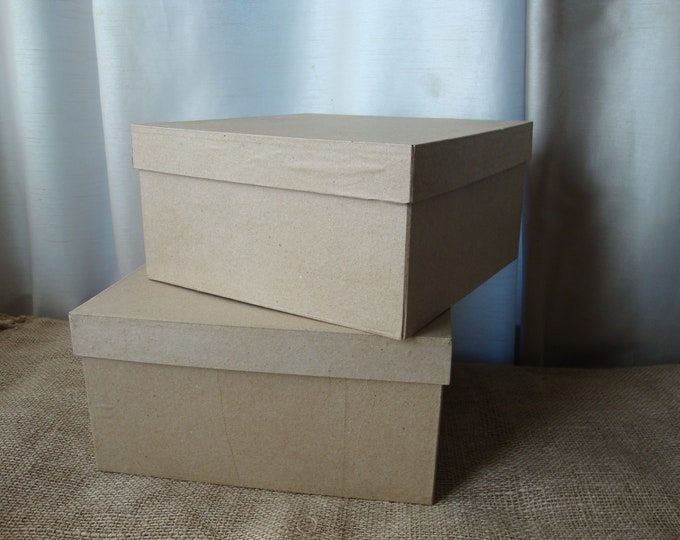 Large Paper Mache Boxes, Nesting Boxes, Storage Containers, Gift Wrap