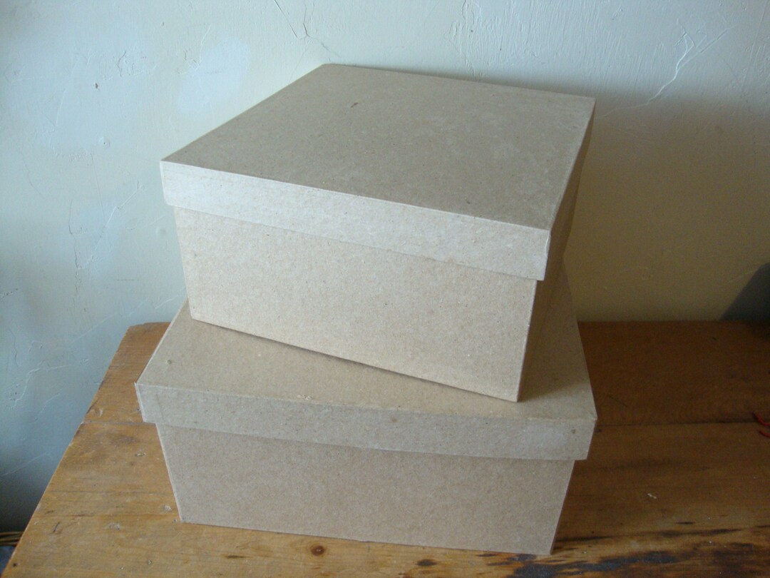 Large Paper Mache Boxes Gift Wrap Containers Ready to Etsy