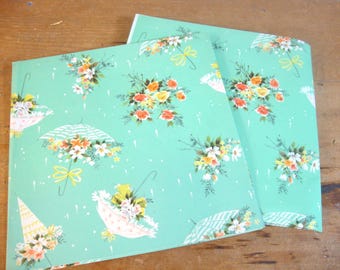 Vintage Floral Bridal Shower Gift Wrap, Paper Craft Supply