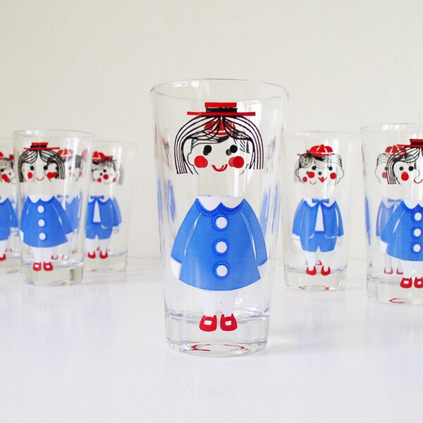 Illustrated children's glass tumblers