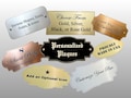 Custom Engraved FlexiBrass Name Plate – Personalized Plaque, Indoor/Outdoor Sign, Adhesive or Screw Mount, Multiple Sizes, Colors & Shapes