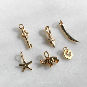 Add-On Charms, Removable Slide On Charm Only, Birthday Gifts for Her, Gold Jewelry, Gold Filled Charming Moments