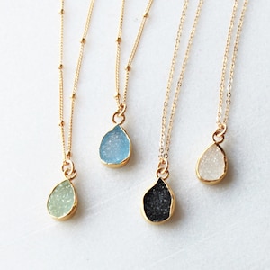 Druzy necklace hotsell
