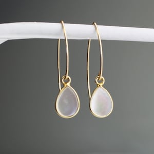 Gold Earrings, Mother Of Pearl Earrings, Gift Women, Modern, Dangle Earrings, Drop Earrings,14kt Gold Filled Earrings, Dangling Earrings