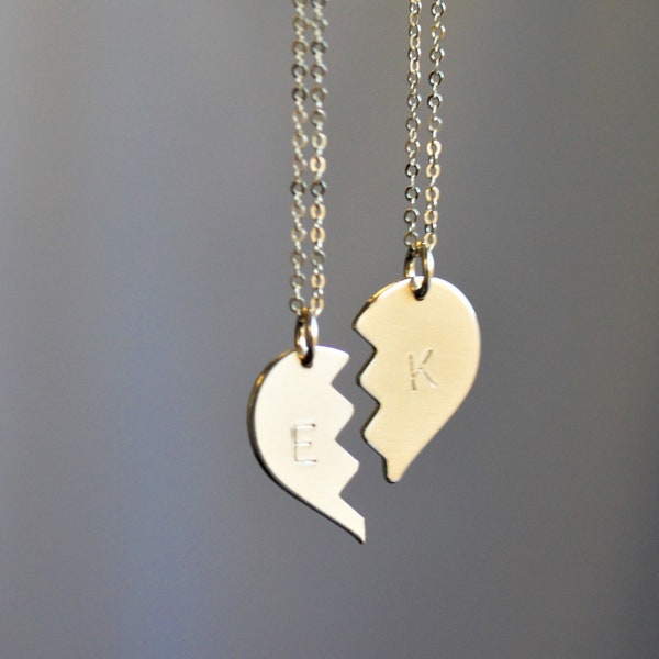 Necklaces for Women, Perfect Gift for Her, Friend Sister Mom Best Friend Gift Necklace, Silver or Gold Necklace, Split Heart Necklace