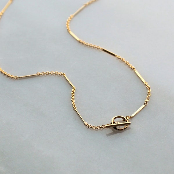 Collier délicat, collier à bascule, cadeau bijoux, collier en or simple, collier en or, colliers pour femme, cadeau pour elle, minimaliste