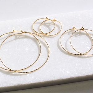Sparkle Hoop Earrings, Hoops, Earrings, Earring for Women, Silver or Gold Hoop Earrings, Gift for Her, Classic Hoop Earrings, Thin Hoops