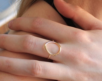 Open Ovate Gold Ring, Ring Gold, Rings for women, Gifts For Women, Ring, Gifts for her