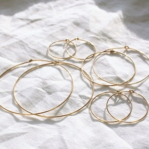 Gold Hoop Earrings, Barely There Hoop Earrings, Earrings for Women, Classic Hoop Earrings, Simple Hoops, Everyday Hoop Earrings, Earrings