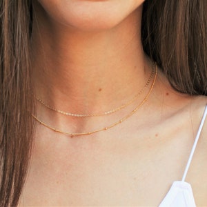 Dainty Necklaces, Dainty Necklaces Layered, Layer Necklace Set of 2, Silver or Gold Necklace, Necklace, Necklaces for Women, Womens Necklace image 3