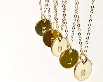 stamped necklace gift for her letter necklace layering necklace custom charm necklace personalized initial necklace graduation necklace