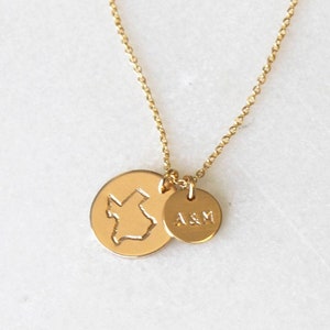 College ketting, College geschenken, afstudeercadeaus voor haar, zilver, roos, gouden ketting, gepersonaliseerde sieraden, afstudeercadeau, alumni cadeau afbeelding 2