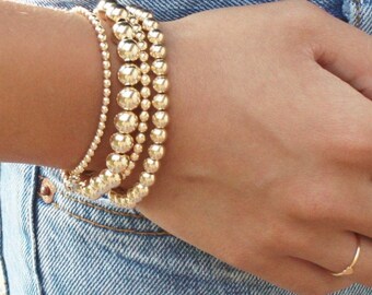 Bracelets for Women, Gifts for her, Gifts for Women, Gold Bracelet, Sterling Silver or 14kt Gold Filled, Beaded Bracelet, Stacking Bracelet