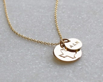 College Necklace, College Gifts, Graduation Gifts for Her, Silver, Rose, Gold Necklace, Personalized jewelry, Graduation Gift, Alumni Gift