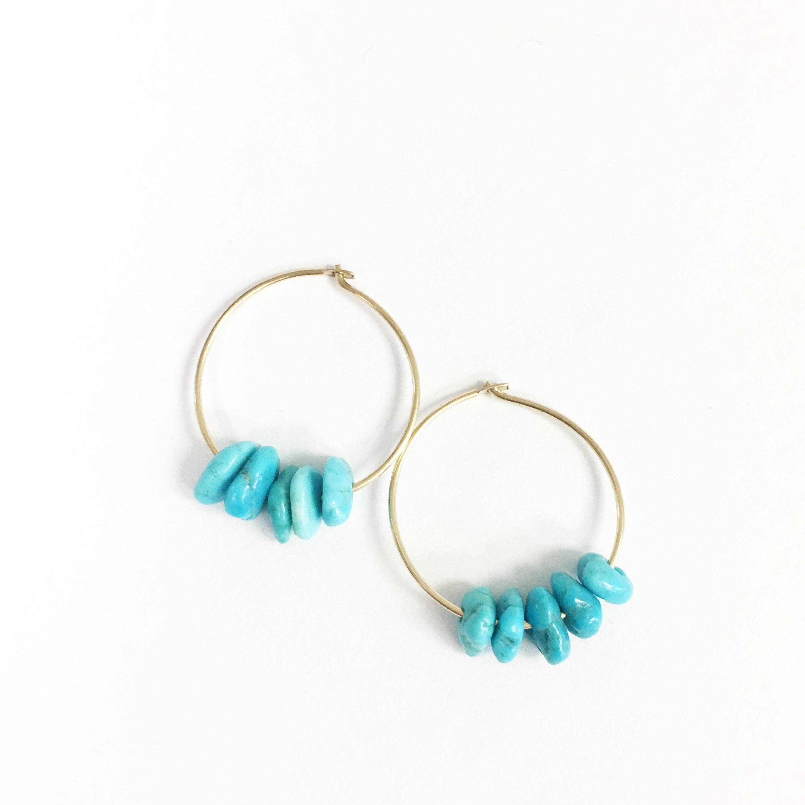 Genuine Turquoise Earrings Boho Earrings Turquoise Earrings | Etsy