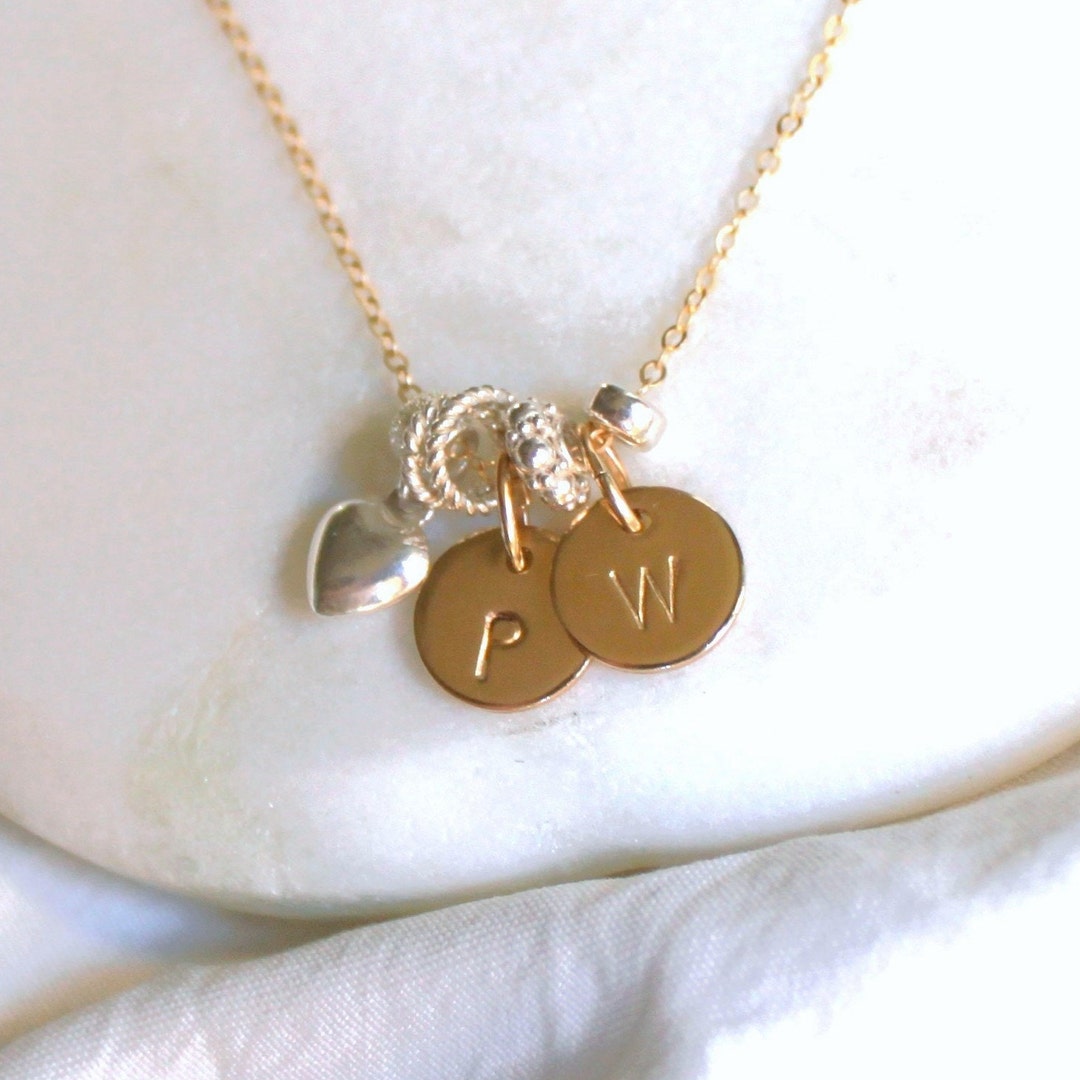 Necklaces for Women, Personalized Jewelry, Two Tone Necklaces for Women