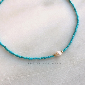 Turquoise Necklaces for Women, Beaded Turquoise Necklace, Birthday Gifts for Her, Necklace Handmade Jewelry Women&#39;s Turquoise Jewelry