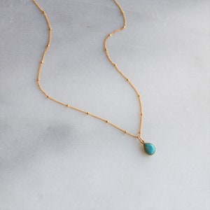 Dainty Turquoise Necklace, Dainty Necklace, Jewelry, Necklaces for Her, Gift for Her, Layer Jewelry, Birthday Gifts image 3