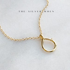 Charm Holder Pendant Necklace, Gold Necklace, Jewelry, Necklace, Gifts for Her, Handmade Gifts, Gold Jewelry, Birthday Gifts