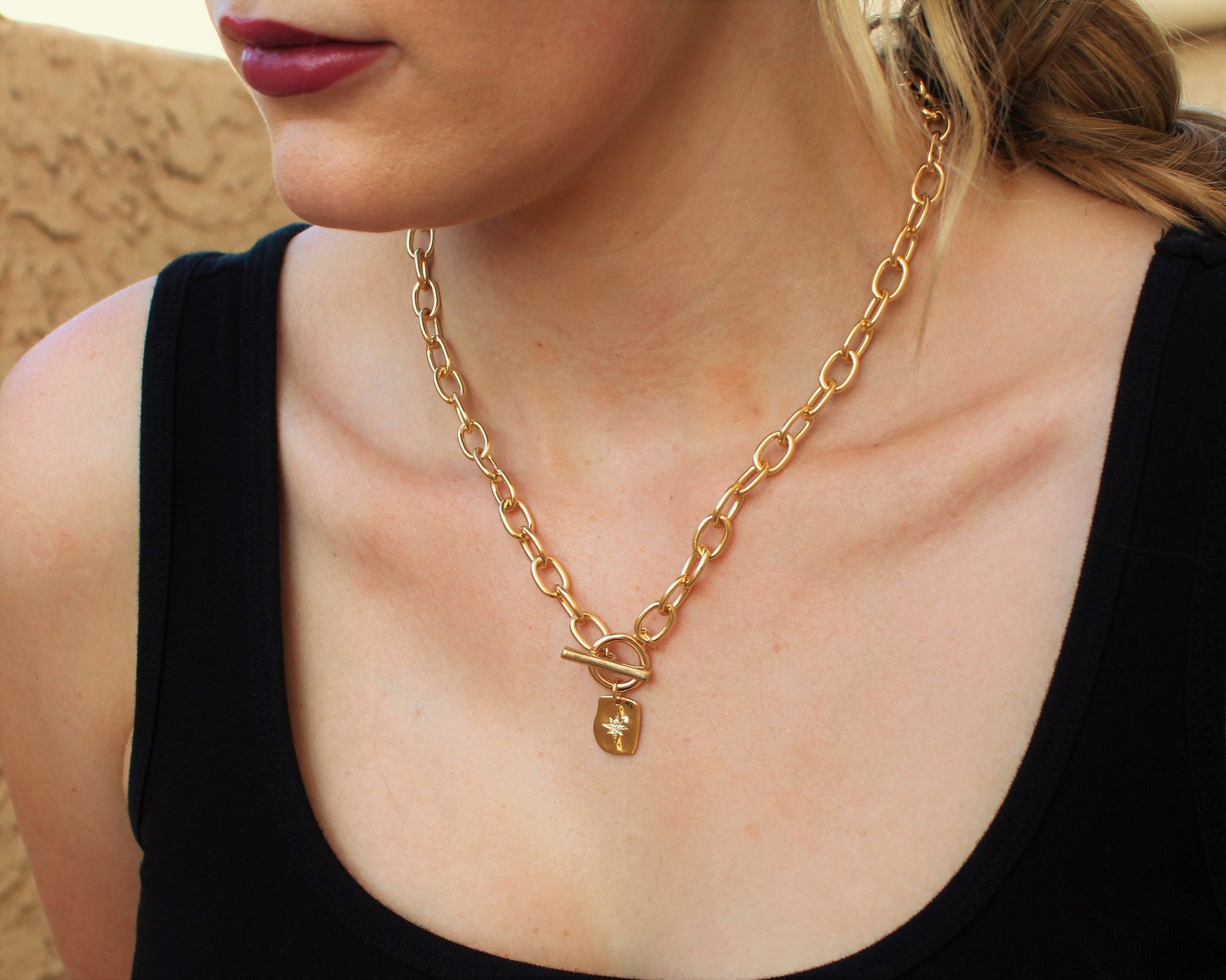 Chunky Necklace Gold Necklace Necklaces for Women Gold Etsy