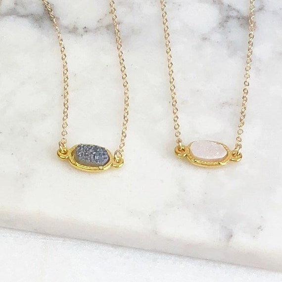 Druzy choker best sale necklace