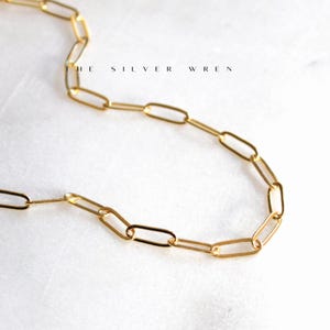 Mina Paperclip Necklace, Gold Chain Necklace, Layer Necklace, Necklaces for Women, Minimalist Jewelry, Gifts for Her, Everyday Necklace