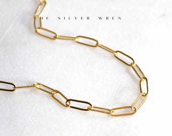 Mina Paperclip Necklace, Gold Chain Necklace, Layer Necklace, Necklaces for Women, Minimalist Jewelry, Gifts for Her, Everyday Necklace