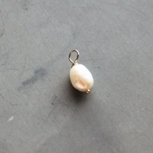 Pearl Charm, Add-On Charm, Removable Slide On Charm Only, Birthday Gifts for Her, Freshwater Pearl Jewelry, Gold Filled Charming Moments