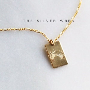 Sun Ray Necklace, Dainty Necklace, Gold Jewelry, Layer Necklace, Gifts for Her, Necklaces for Women, Pendant Necklace Jewelry