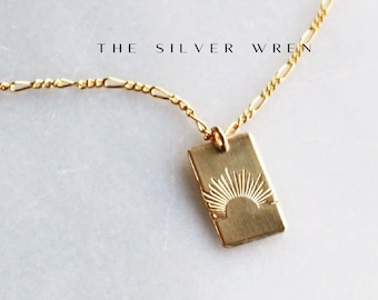 Sun Ray Necklace, Dainty Necklace, Gold Jewelry, Layer Necklace, Gifts for Her, Necklaces for Women, Pendant Necklace Jewelry