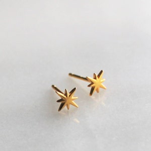 Polaris Gold Stud Earrings, Gold Earrings, Studs, Earrings for Women, Star Earrings, Dainty Gold Earrings, Minimalist Jewelry, Gifts for Her