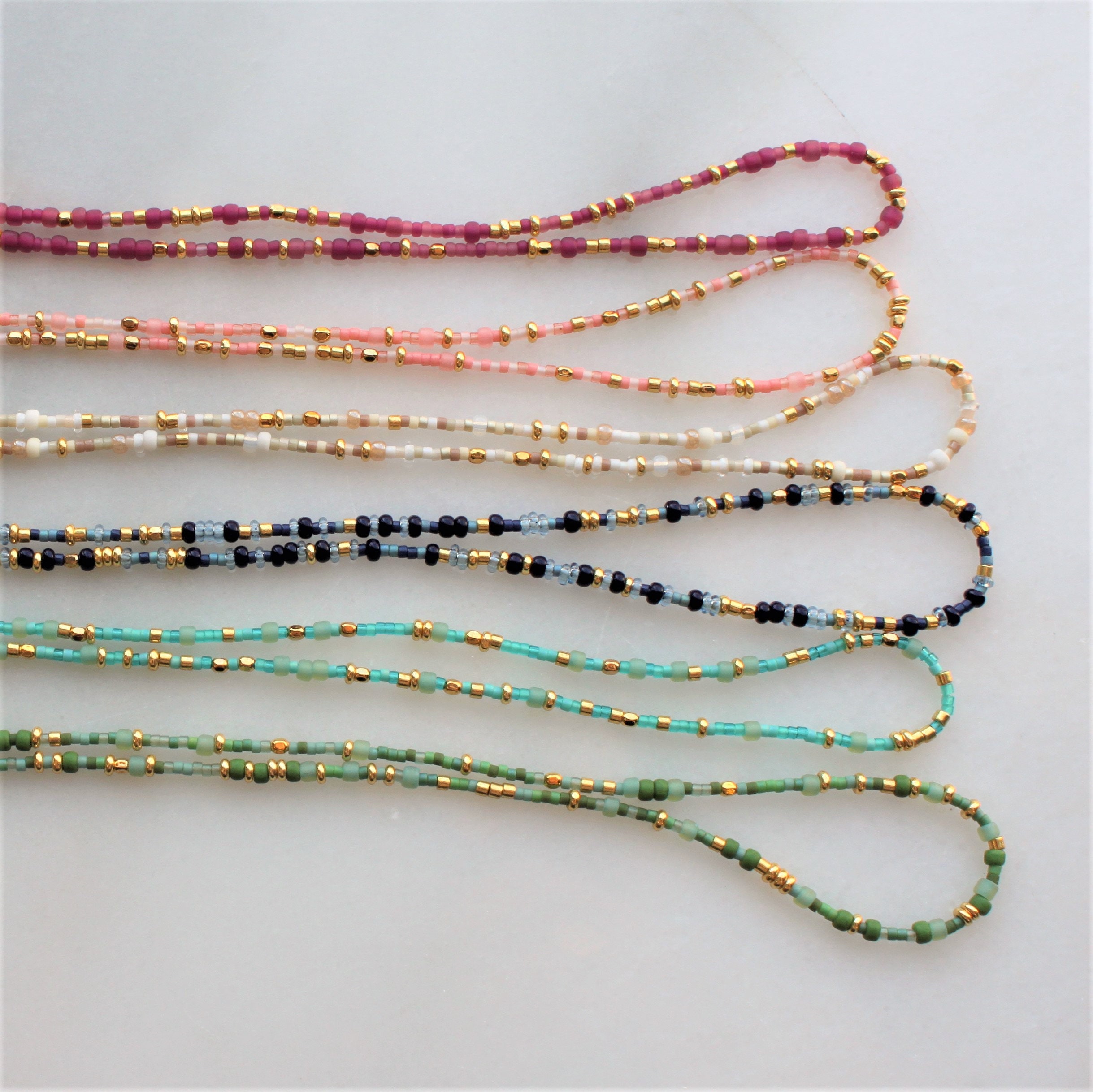 Long Beaded Multi Gemstone Necklace – Stranded Jewels