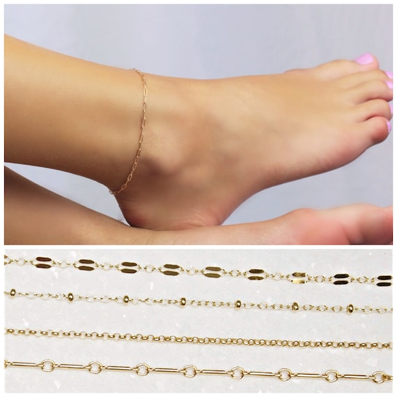 Handmade Gold Anklet For Women By Galis Jewelry Gold Ankle Bracelet For Women Chain Anklet 