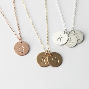Custom Initial Necklace, Personalized Necklace, Silver, Rose or Gold Letter Necklace, 1, 2 or 3 Initial Charm Necklace, Personalized jewelry