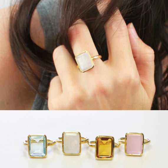Gemstone statement rings clearance