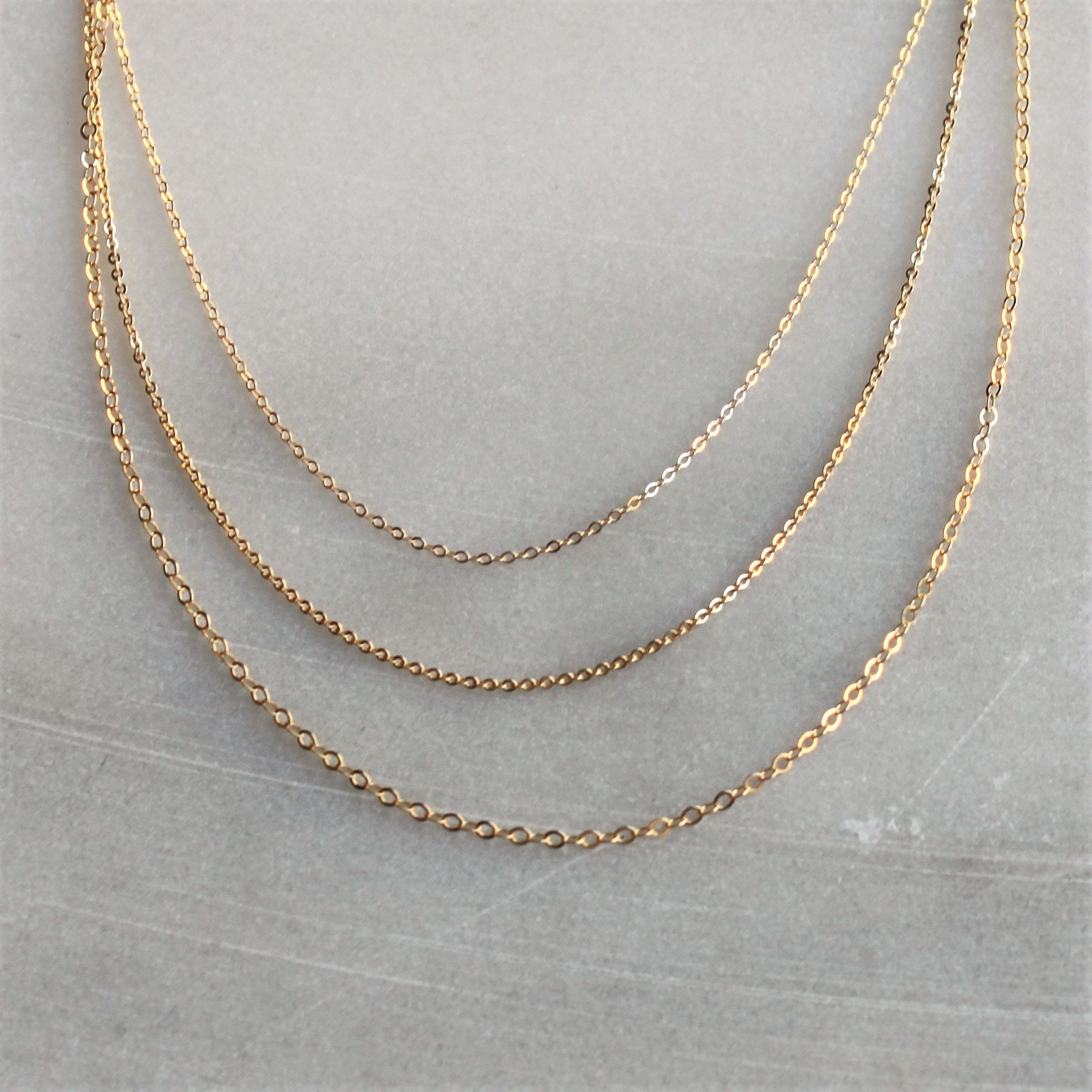 KIKICHIC | Minimalist Jewelry | NYC | Thin Classic 14K Gold Gold Filled Rope Chain Necklace Silver