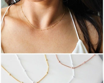 Dainty Necklace, Gold Necklace, Simple Necklace, Layering Necklace, Long Necklace, Delicate Necklace, Everyday Necklace, Bridesmaid Necklace