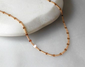 Gold Necklace, Simple Necklace, Gifts for Her, Dainty Jewelry, Handmade Jewelry, 14kt Gold Filled Jewelry, Birthday Gifts