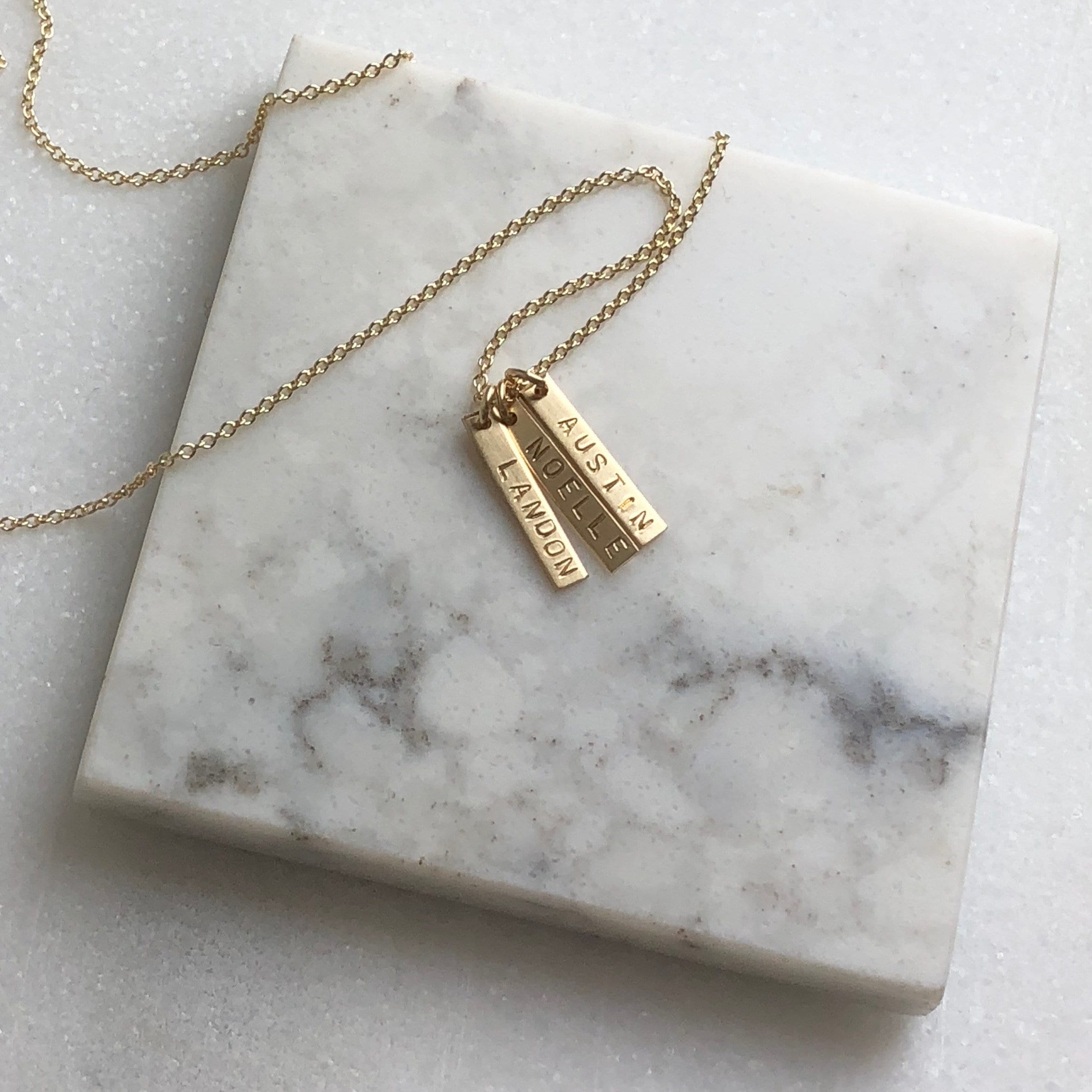 Ultra Tiny Vertical Bar Necklace 1 2 Or 3 Personalized Bar Necklace Silver Rose Or Gold Bar Necklace Personalized Jewelry Custom Name