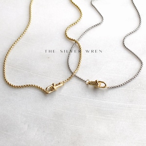 Gold Charm Holder Pendant Necklace: 24kt Plated Layering Jewelry