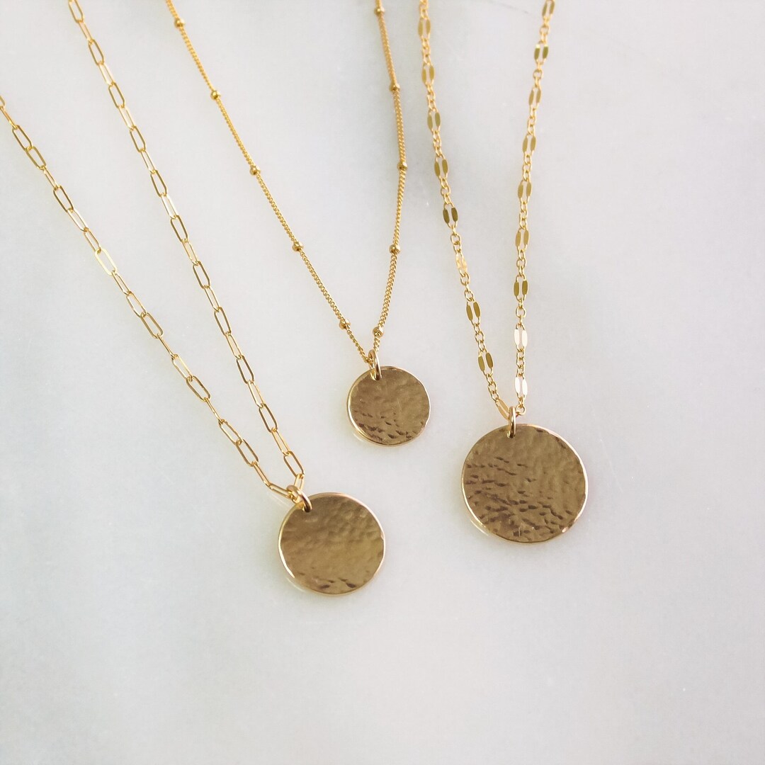 Hammered coin necklace clearance