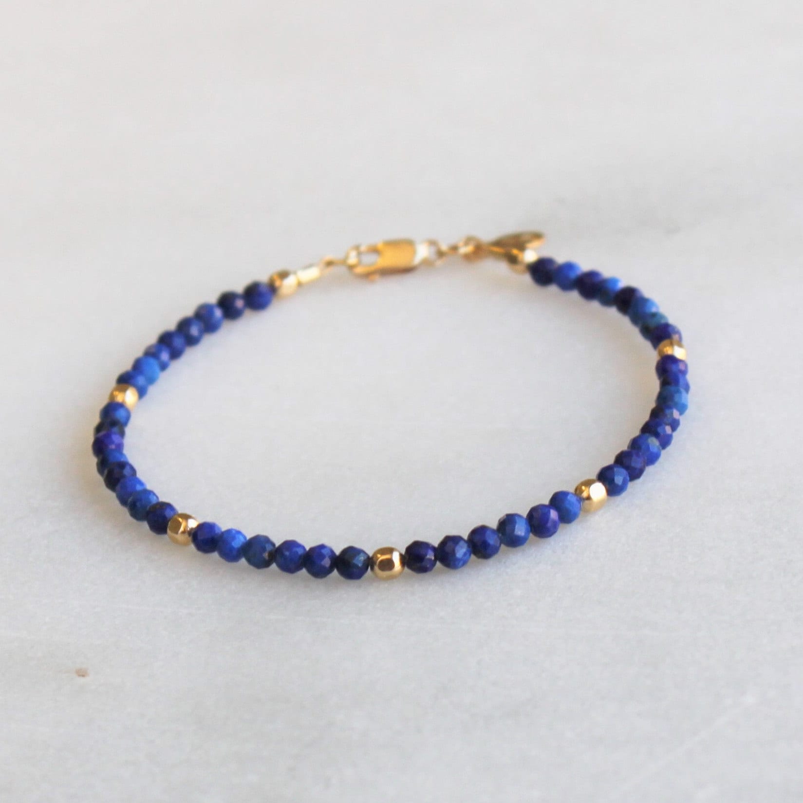 Lapis Jewelry Lapis Bracelet Dainty Beaded Bracelets for Women, Gemstone Bracelet Handmade Jewelry Gifts for Her, The Silver Wren