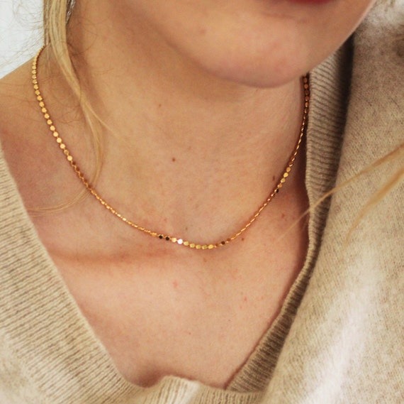 lezing Golven Attent Sierlijke dot gouden ketting ketting gouden kettingen voor - Etsy Nederland