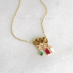 Gifts for mom, Dainty Birthstone Necklace for Women, Birthday Gifts for Her, Birthstone Charms Necklace Birthstone Jewelry Dainty Necklace