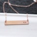 Rose Gold Bar Necklace, Rose Gold Necklace, Personalized Necklace, Personalized Rose Gold Bar Necklace, Custom Name Necklace 
