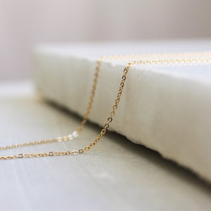 Ultra Dainty Simple Chain Necklace, Thin Gold Necklace Silver or Rose, Simple Necklace, Link Necklace, Dainty Chain The Silver Wren image 2