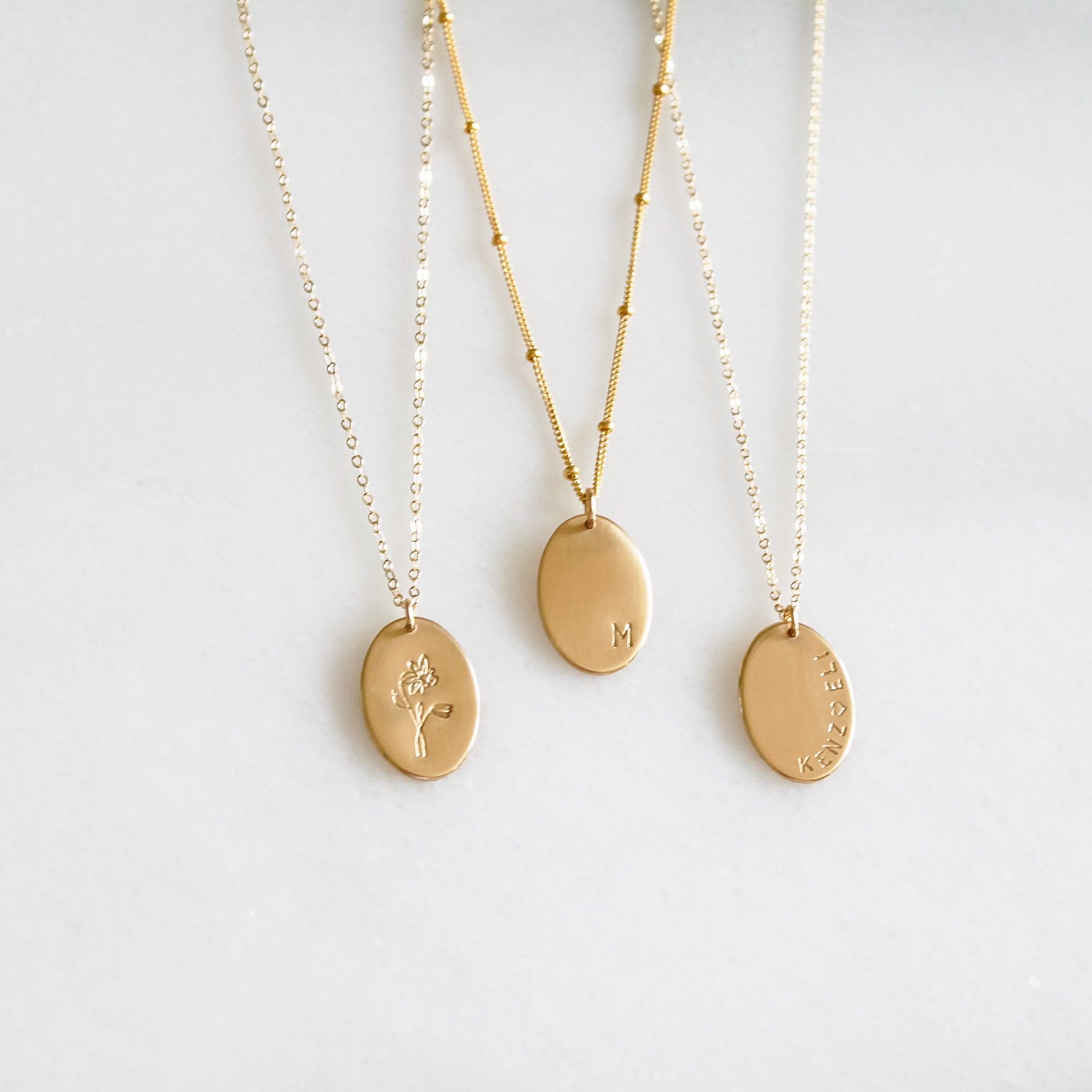 Oval Pendant Necklaces for Women 