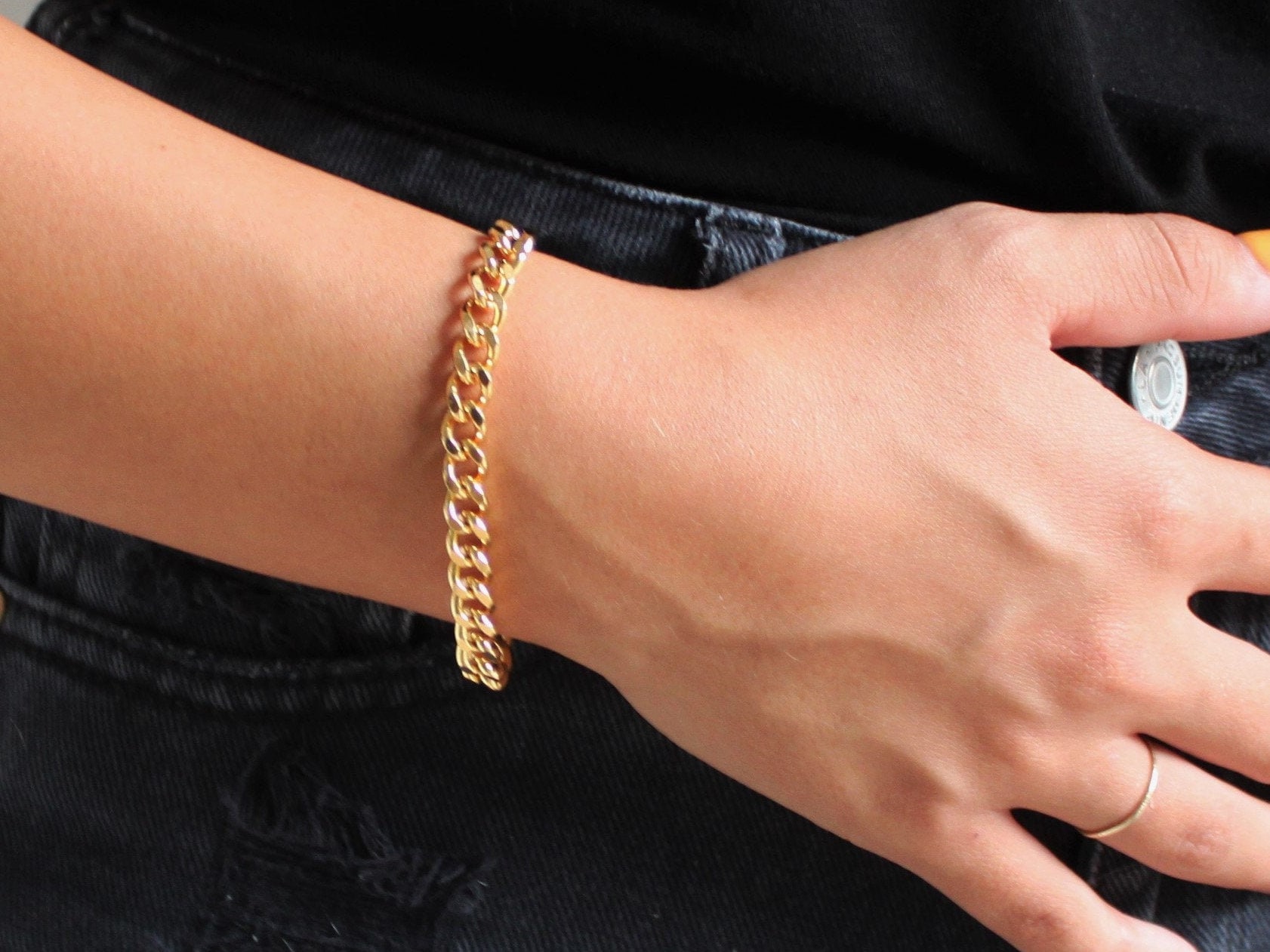 Chunky Curb Bracelet The Silver Wren